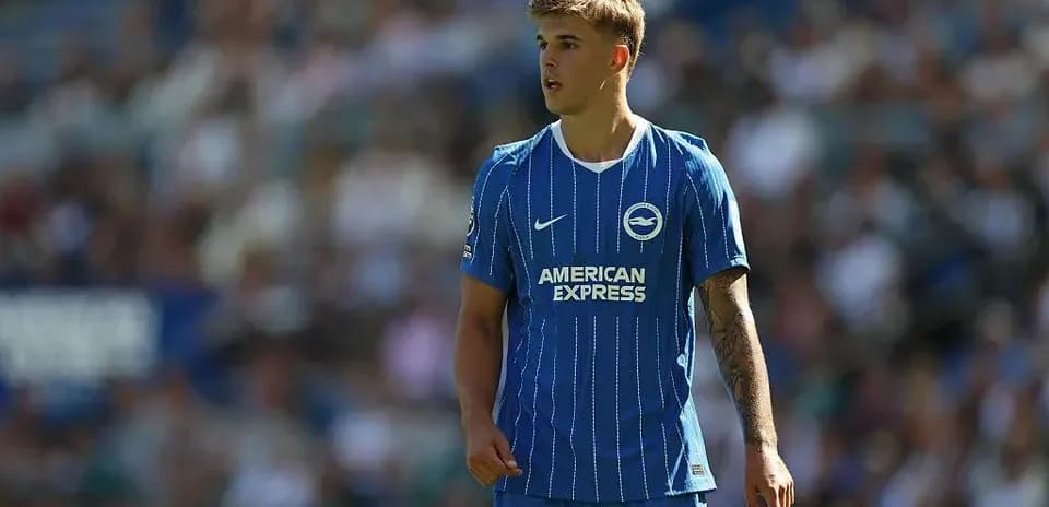 Player in Brighton kit during match on field