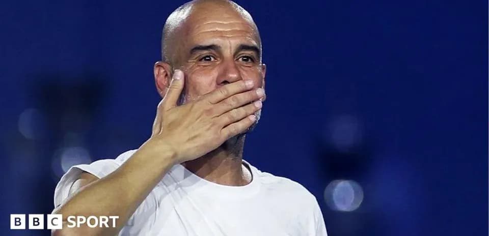 Coach gesturing with hand after match conclusion