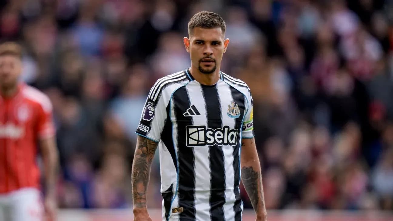 Newcastle player on field during match