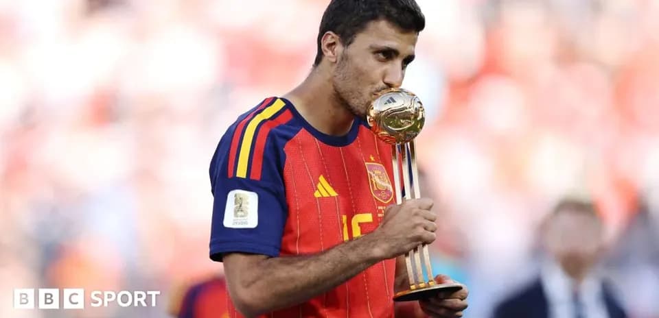 Player kissing trophy after winning the World Cup