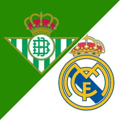 Logos of Real Betis and Real Madrid