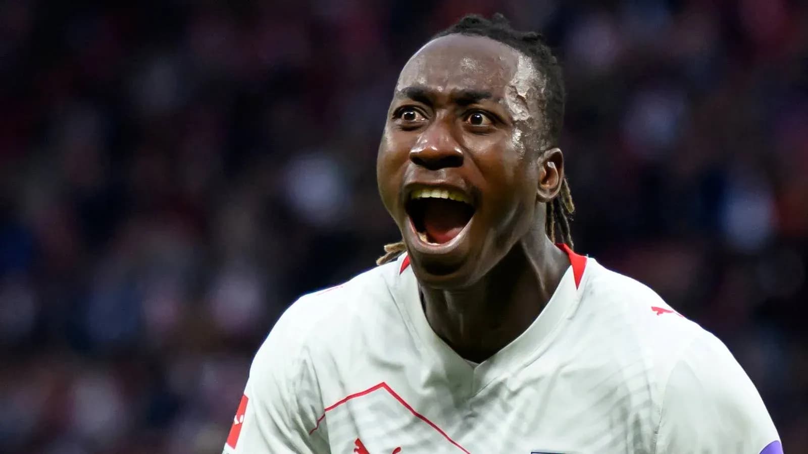 Player celebrating a goal during a match