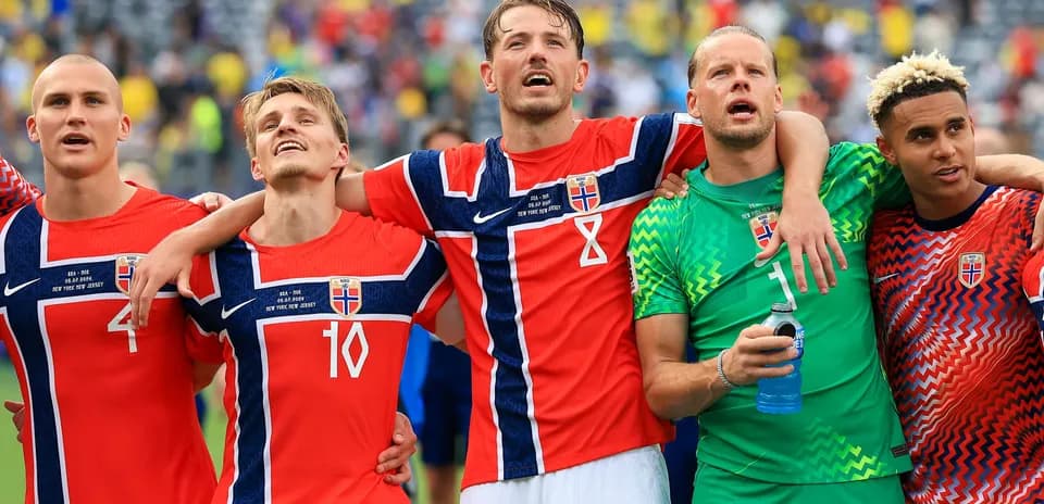 Norwegian players celebrating after a match