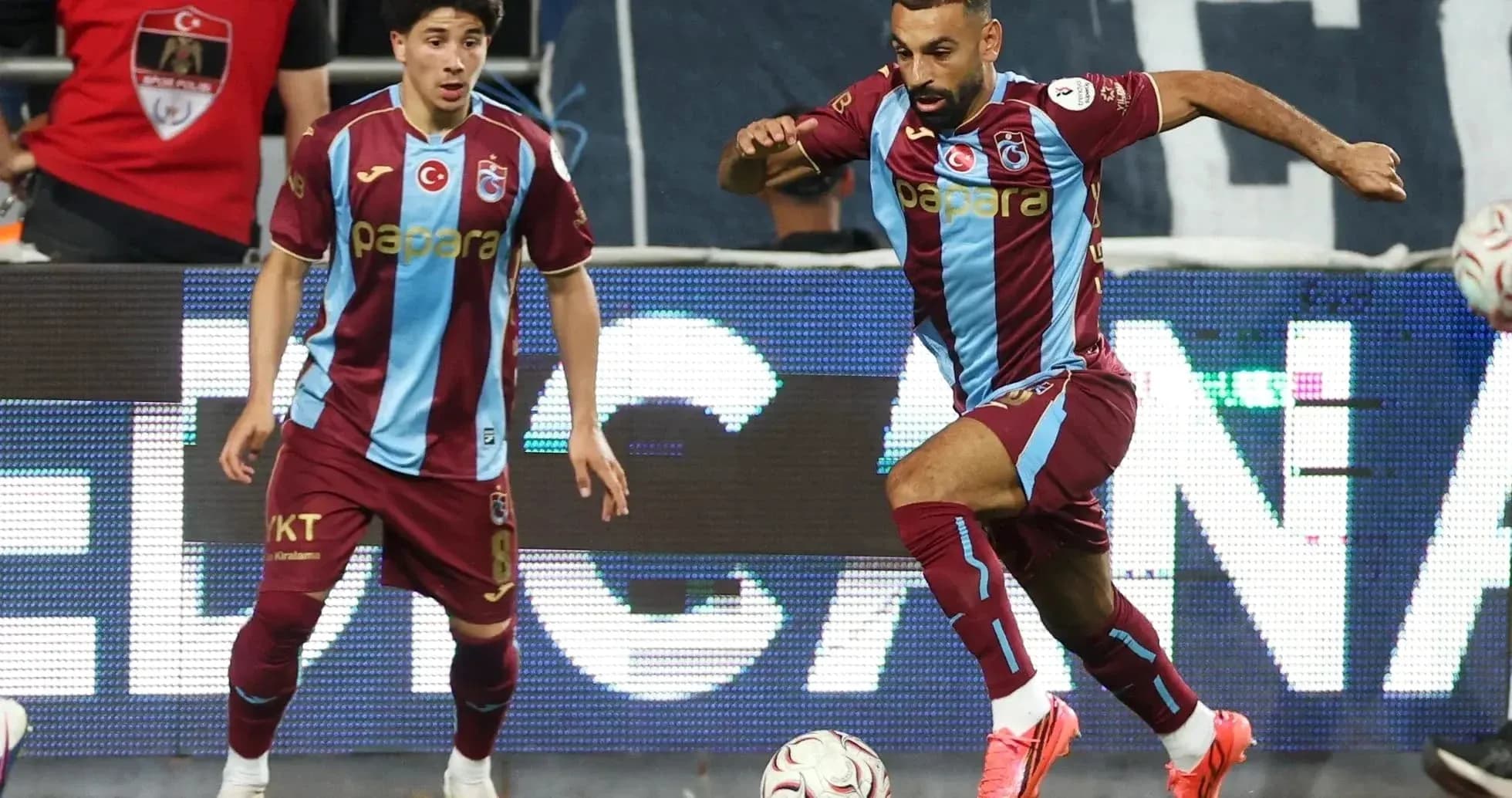 Trabzonspor players during Europa League match