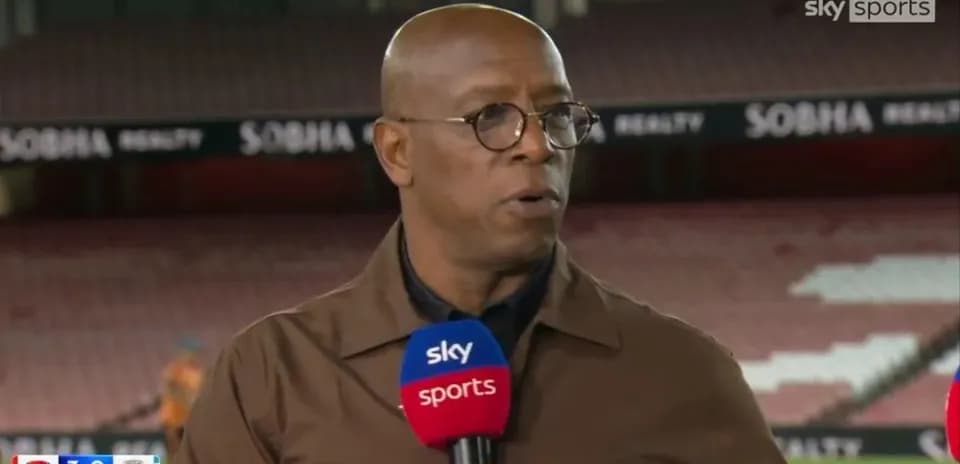 Sports analyst speaking on Sky Sports broadcast set