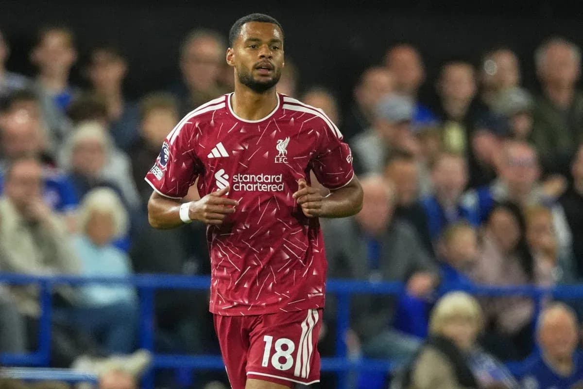 Liverpool player running during a match