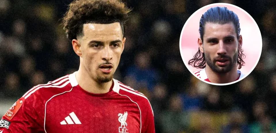 Liverpool player during match with inset player image