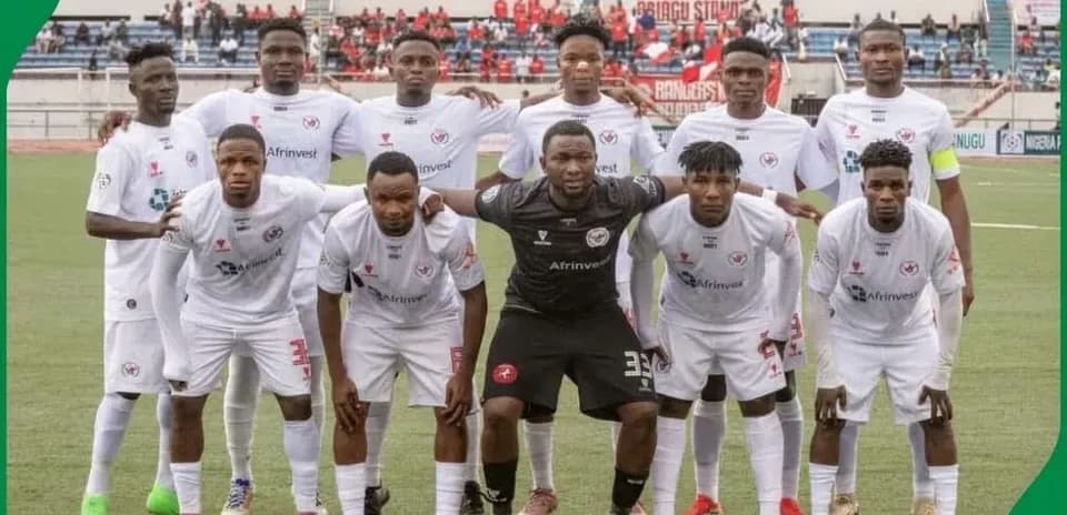 Enugu Rangers team photo before the match