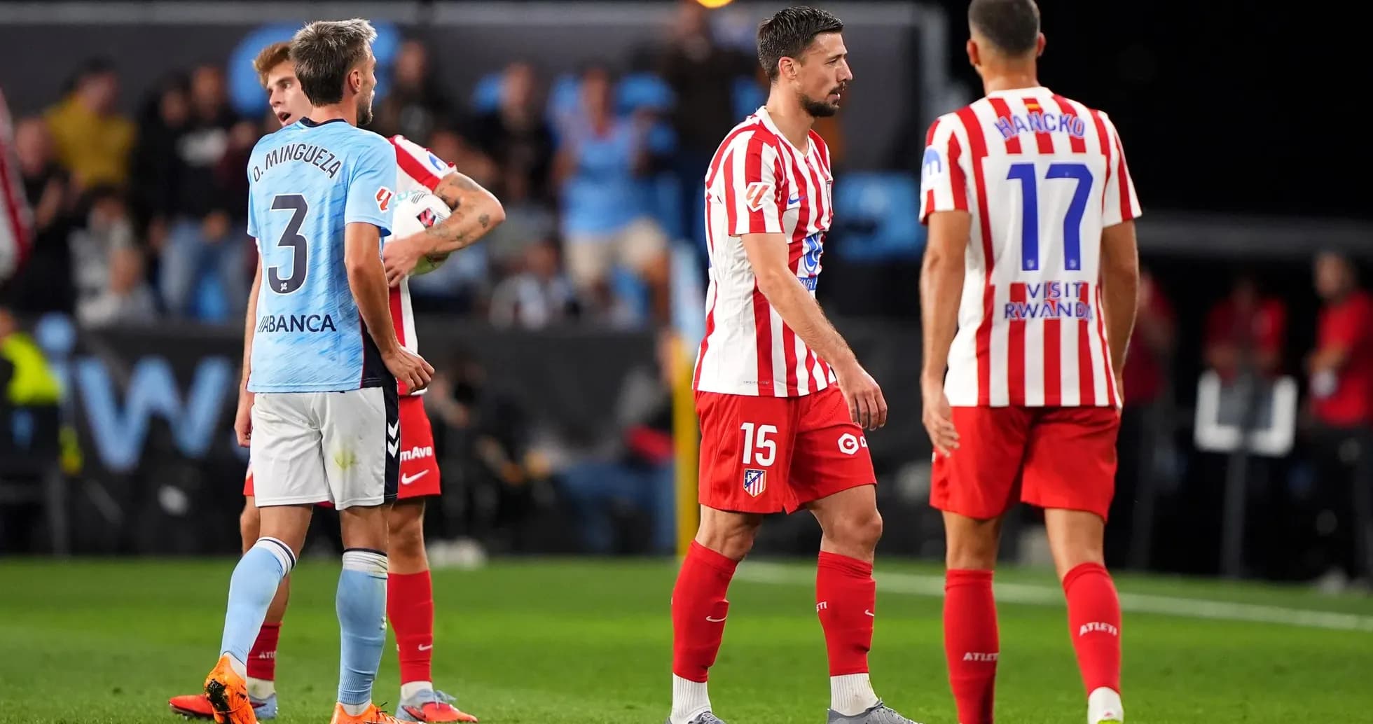 Atletico Madrid players during La Liga match