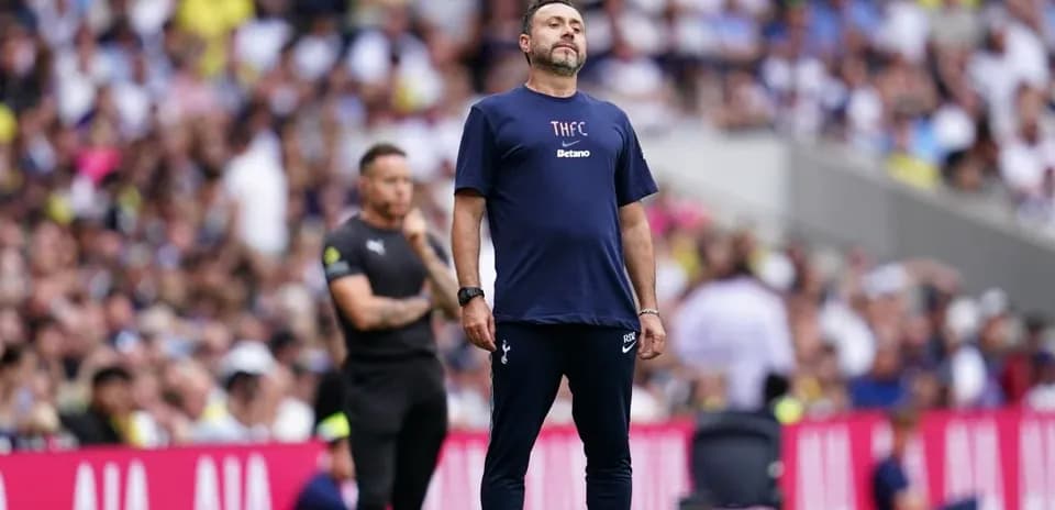 Manager observing match with fans in background