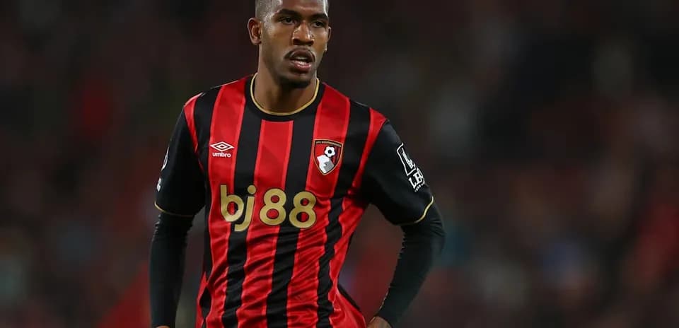 Player in Bournemouth jersey during match action
