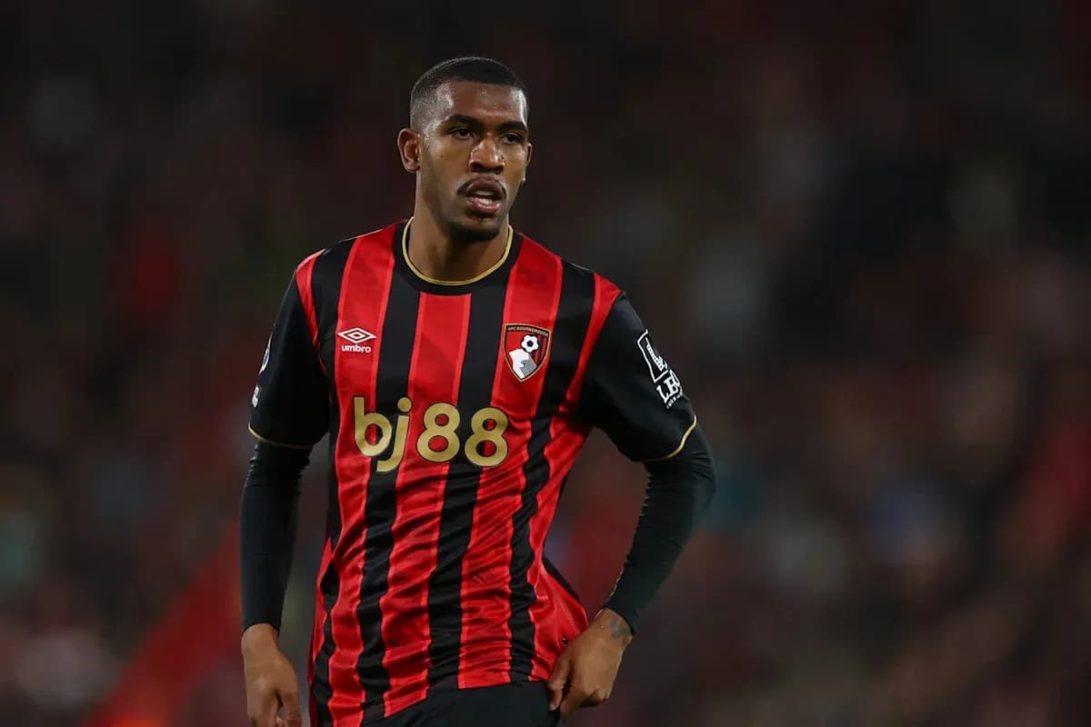Player in Bournemouth jersey during match action