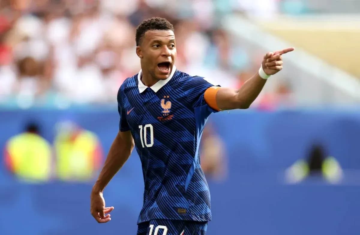 Player gesturing during a football match