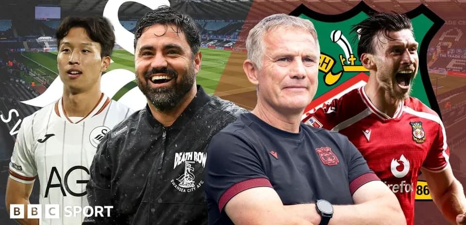 Players and coaches from Swansea and Wrexham featured