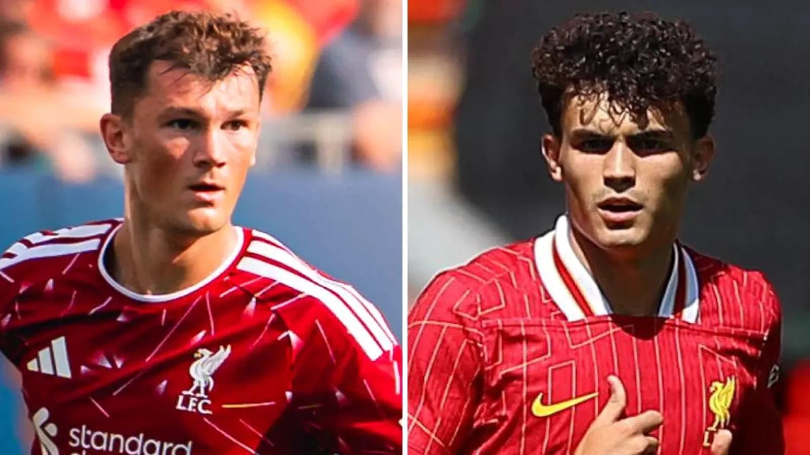 Two Liverpool players in red jerseys during matches