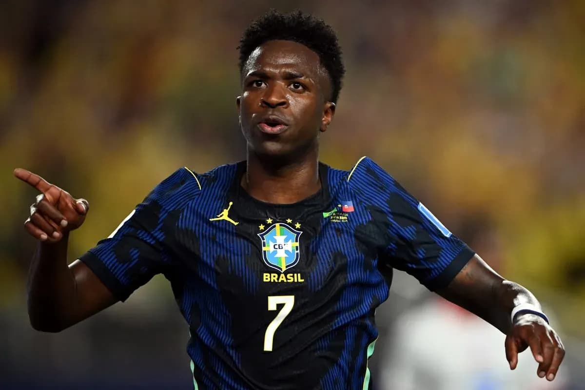 Player celebrating goal wearing Brazil national team jersey