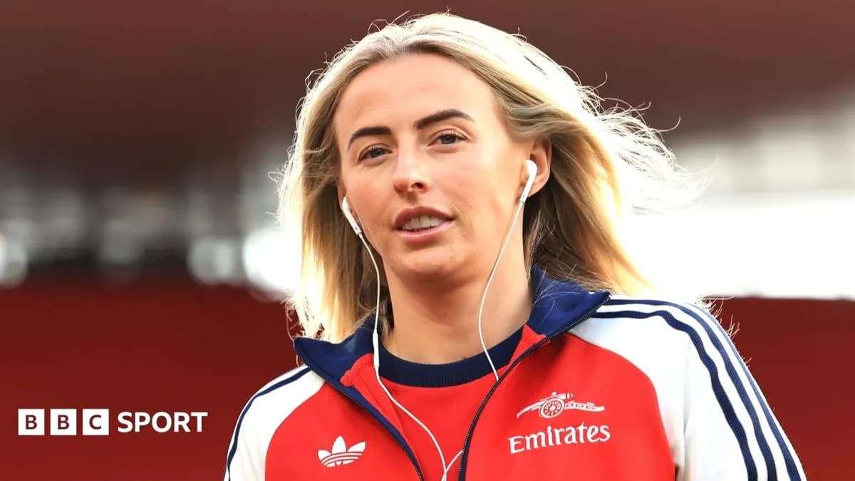 Female athlete wearing earbuds walking towards camera