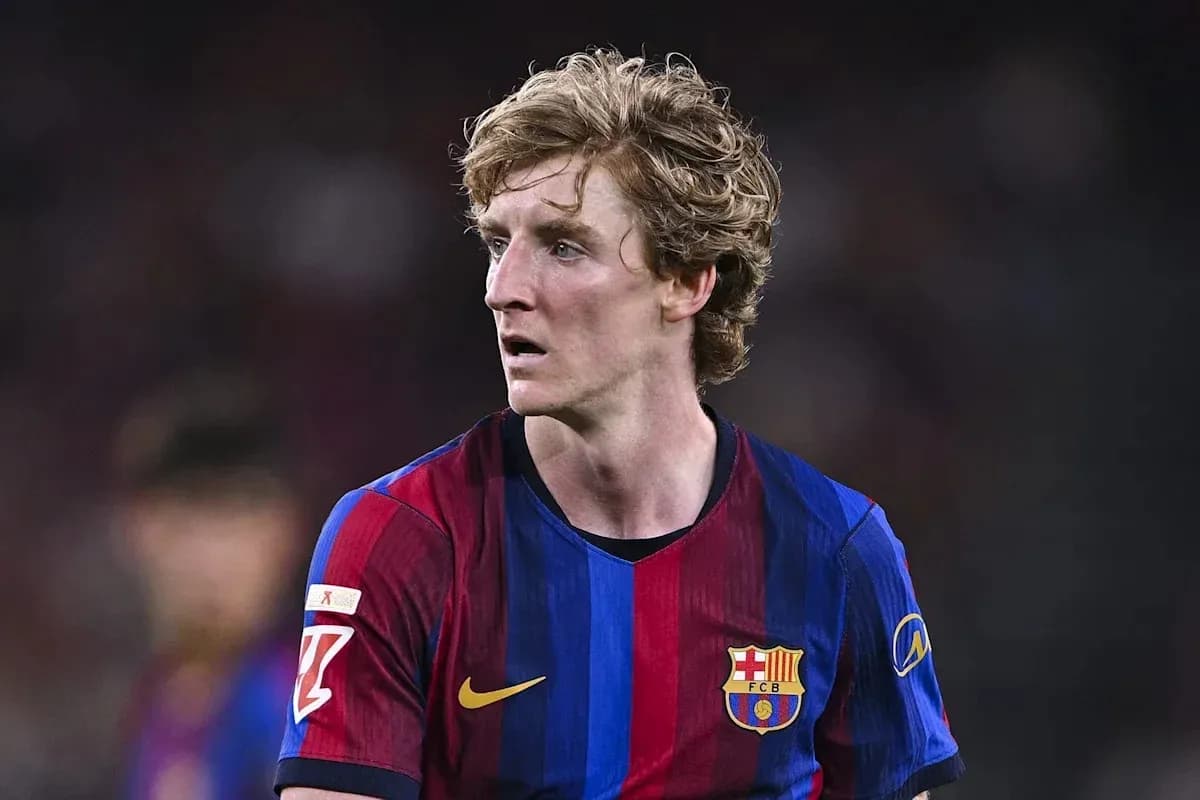Player wearing FC Barcelona kit on the pitch