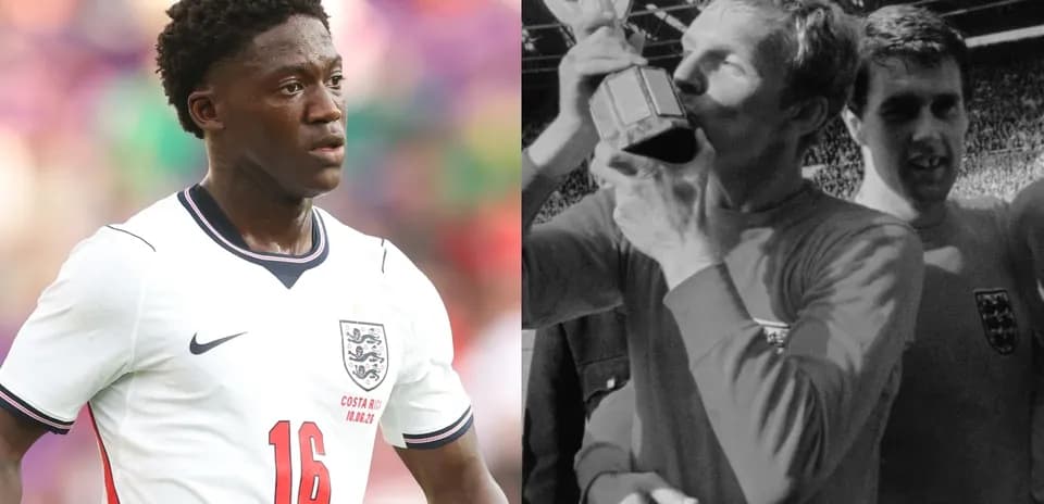 Current and historical England football players side by side