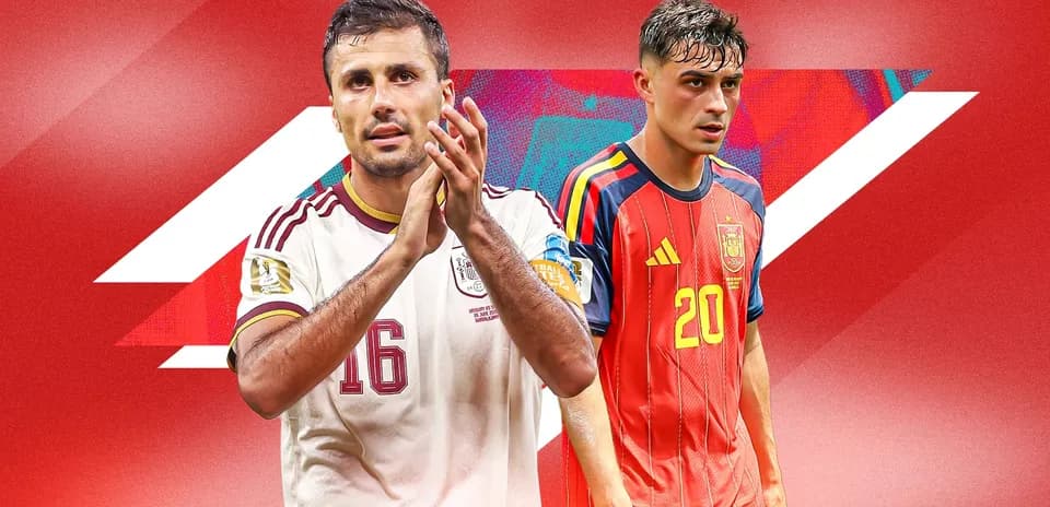 Two football players from Mexico and Spain