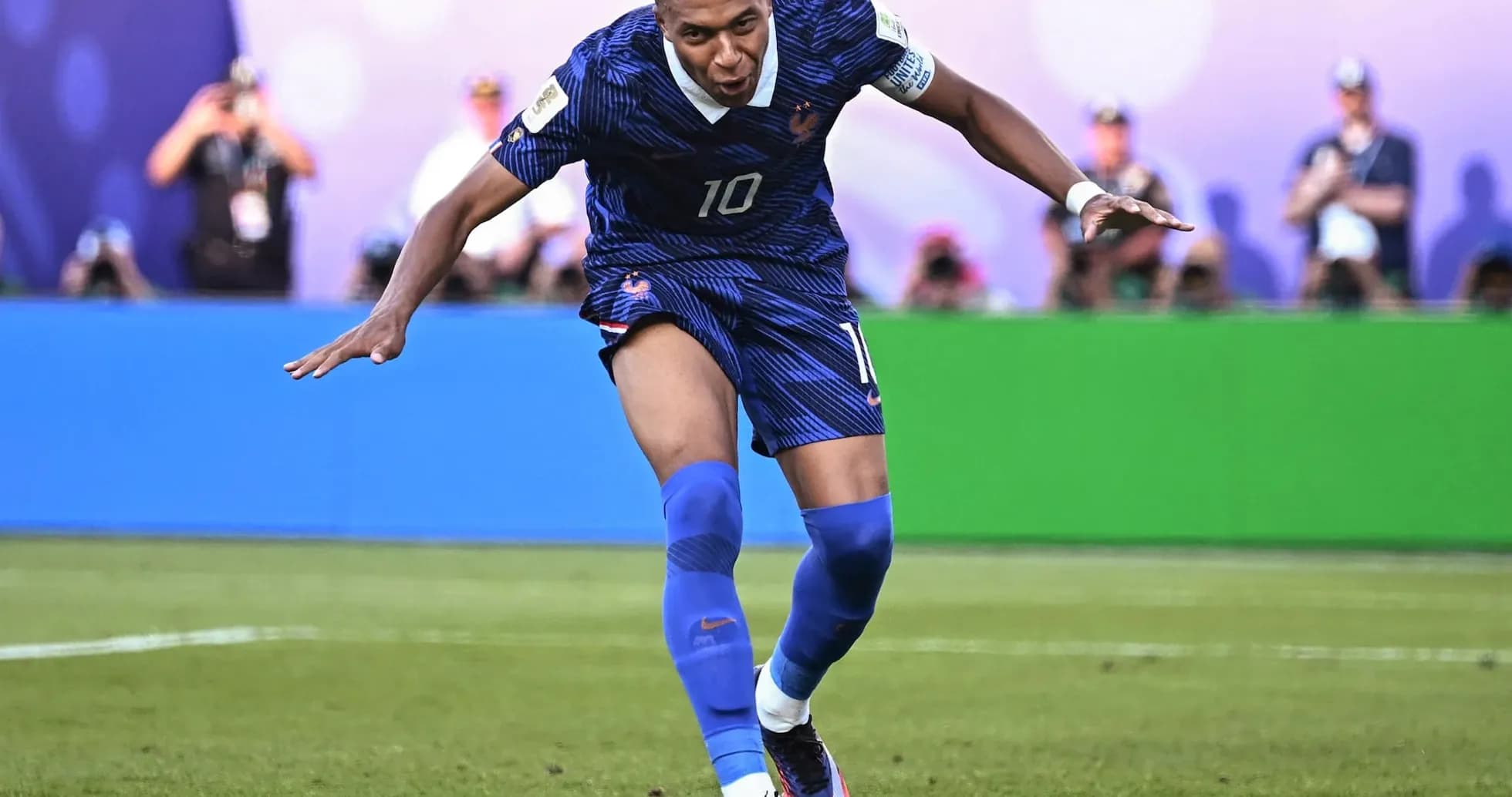 Player celebrating during World Cup match