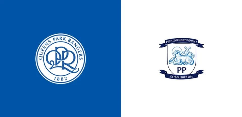 Logos of Queens Park Rangers and Preston North End