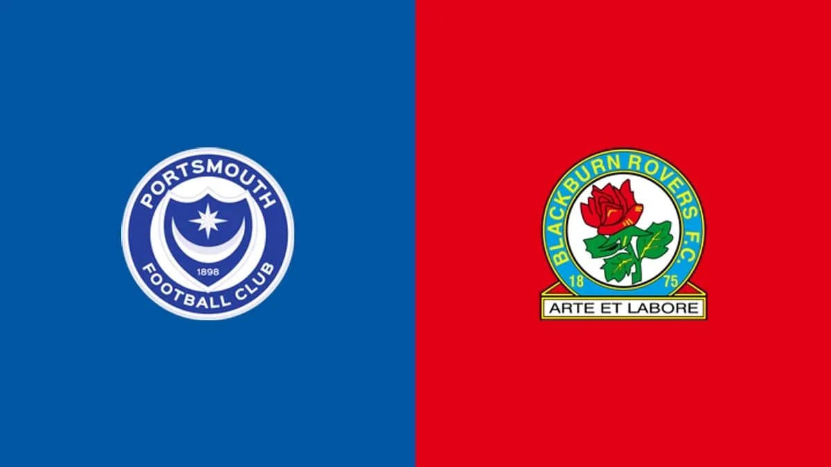 Logos of Portsmouth FC and Blackburn Rovers FC
