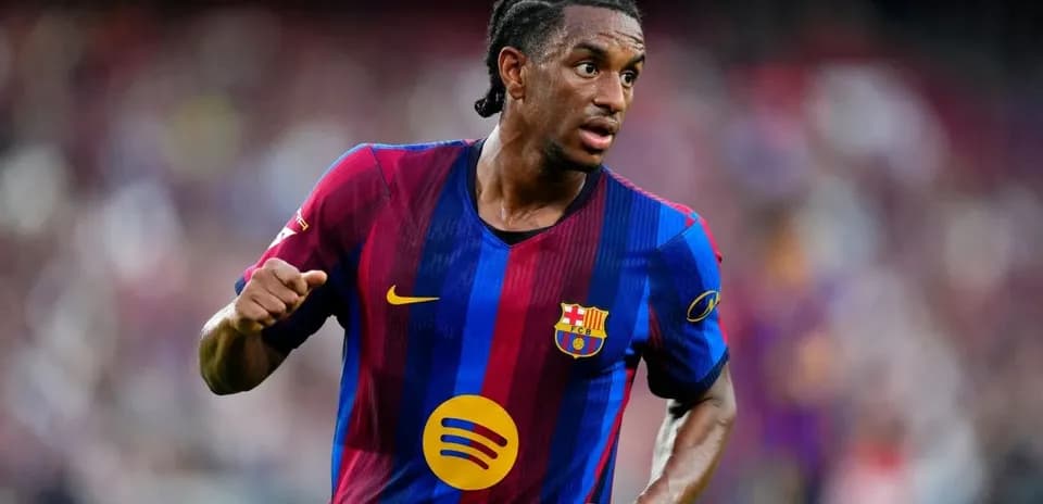 Player running in FC Barcelona jersey during match