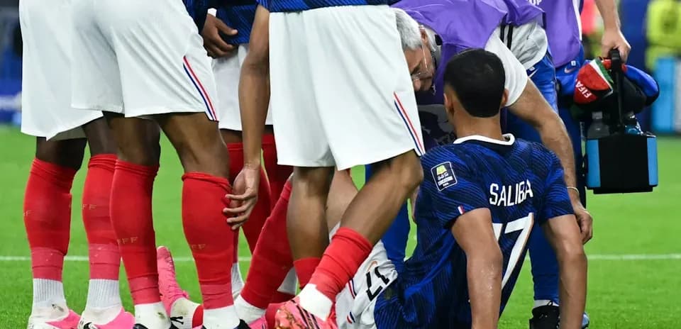 Player receiving medical attention during a match