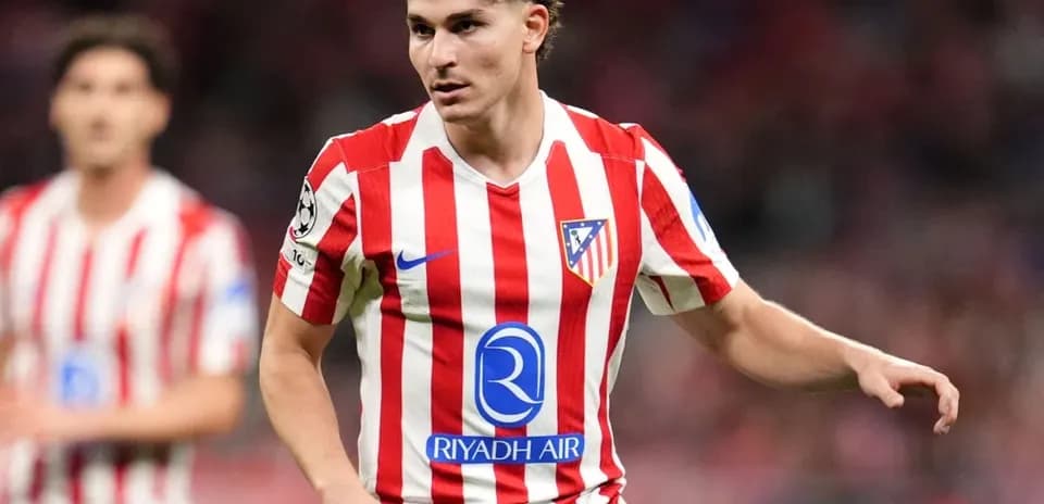 Player in Atlético Madrid kit during match