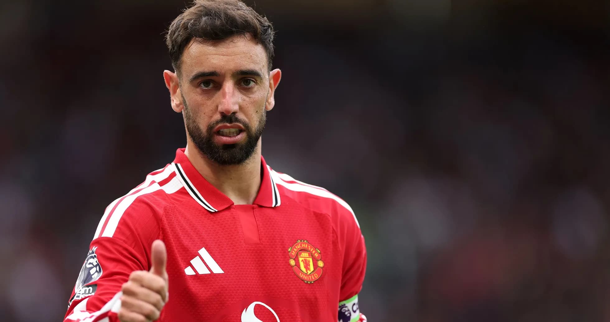 Bruno Fernandes gesturing during a match