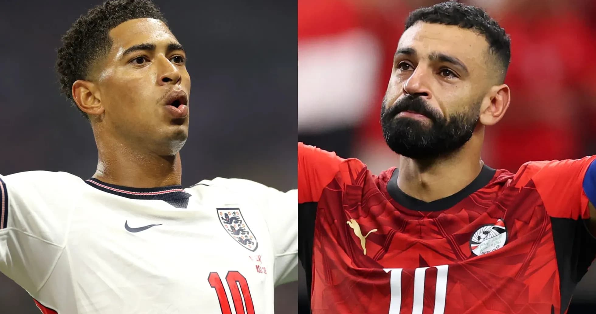 Two football players celebrating and reacting during match