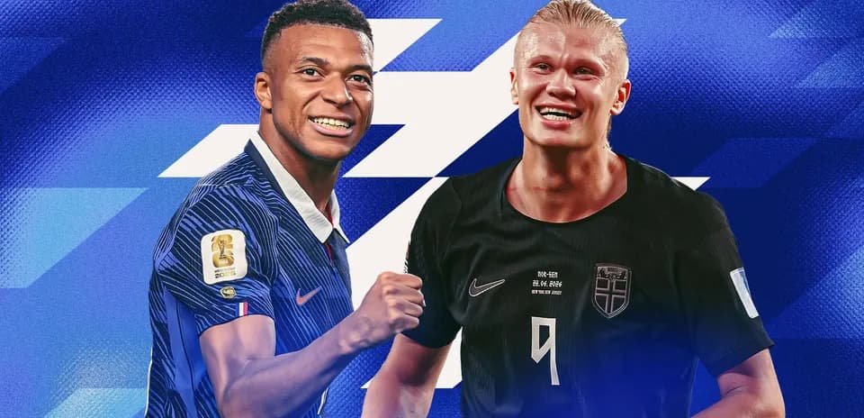 Mbappé and Haaland celebrating in promotional image