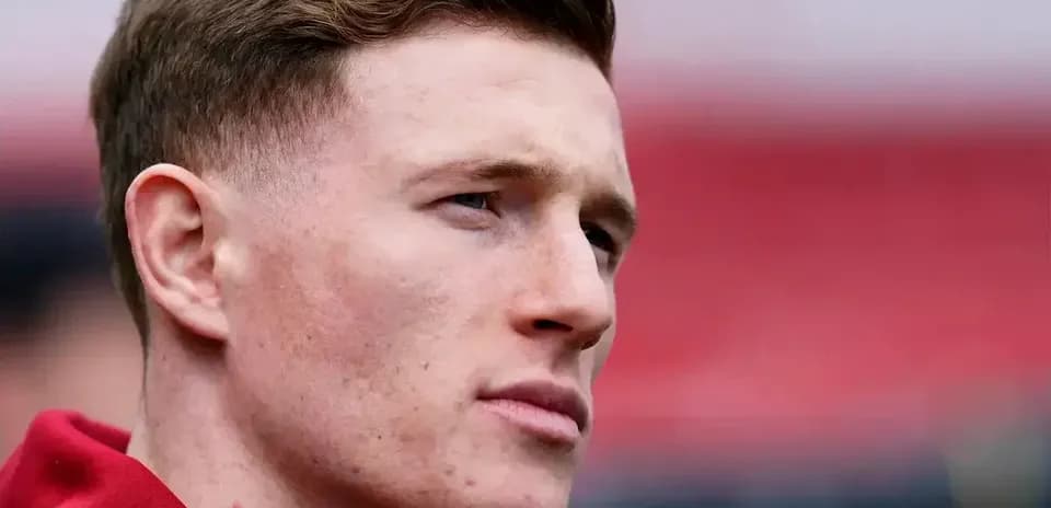Player looking focused during match preparation