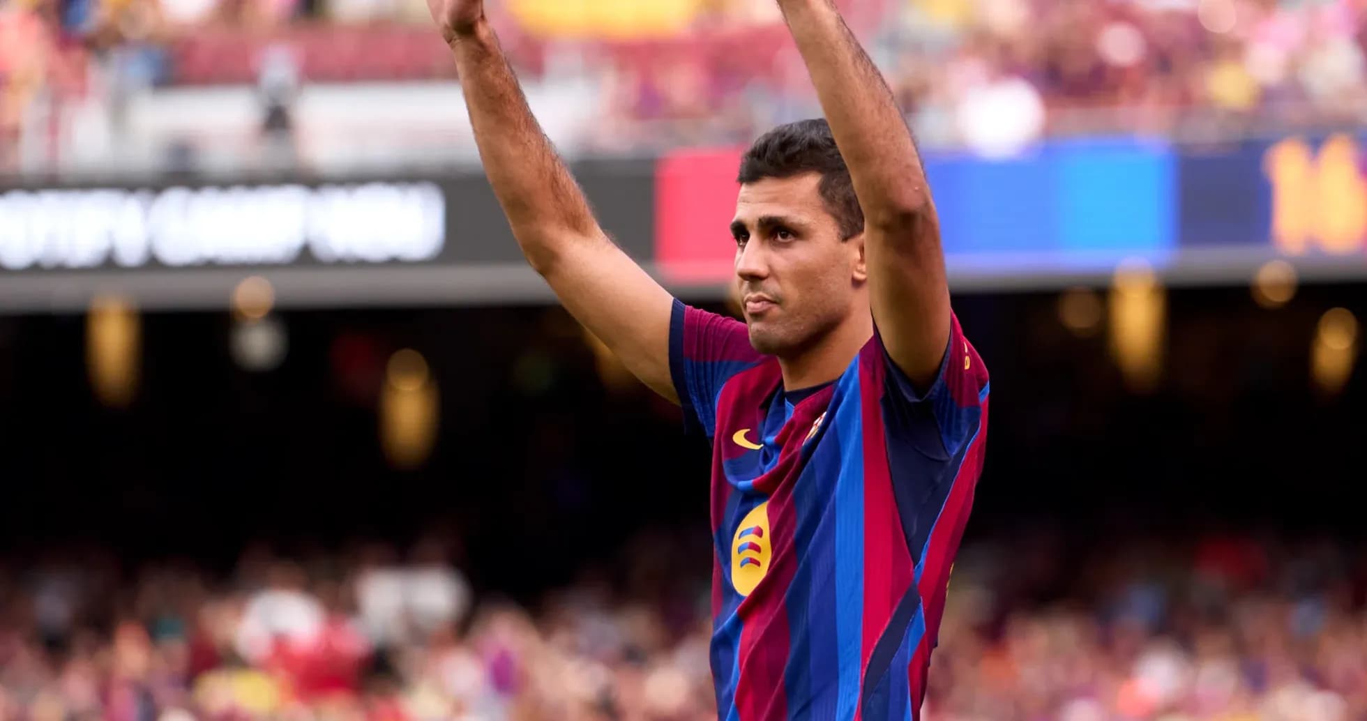 Player celebrating during match at Camp Nou
