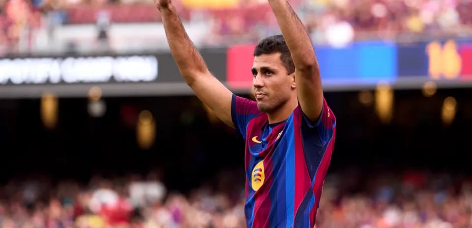 Player celebrating during match at Camp Nou