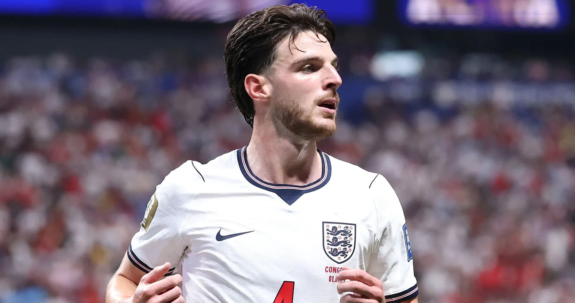 Player wearing England jersey during a match