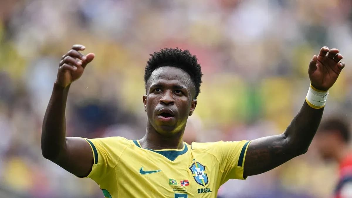 Brazilian player celebrating during a match