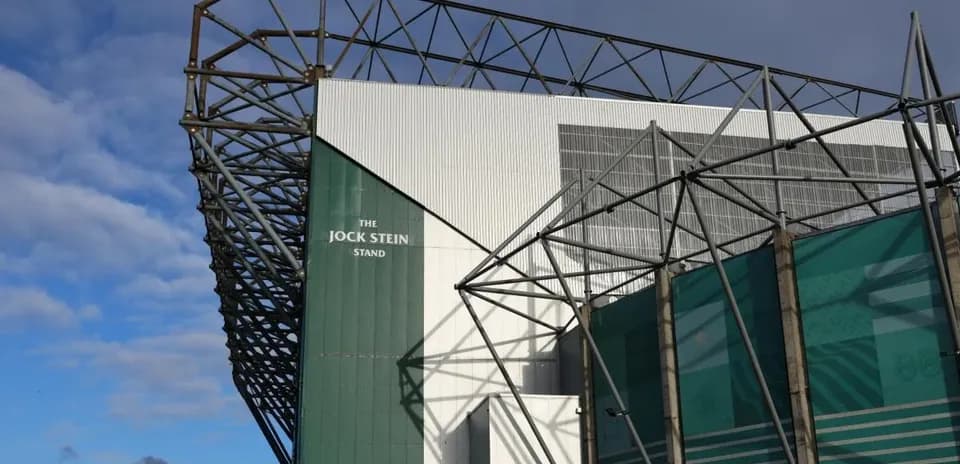 Exterior view of Jock Stein Stand at stadium