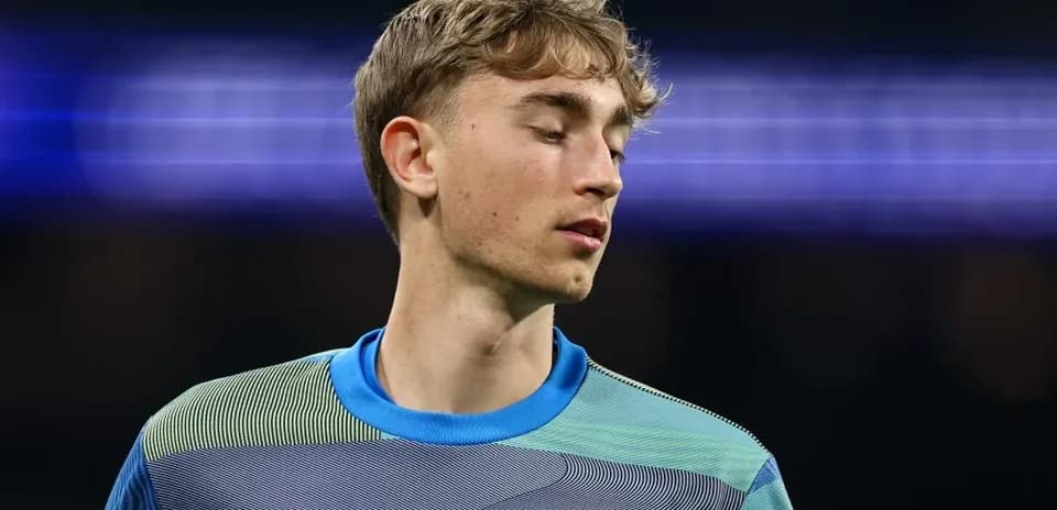 Goalkeeper in training jersey during warm-up session