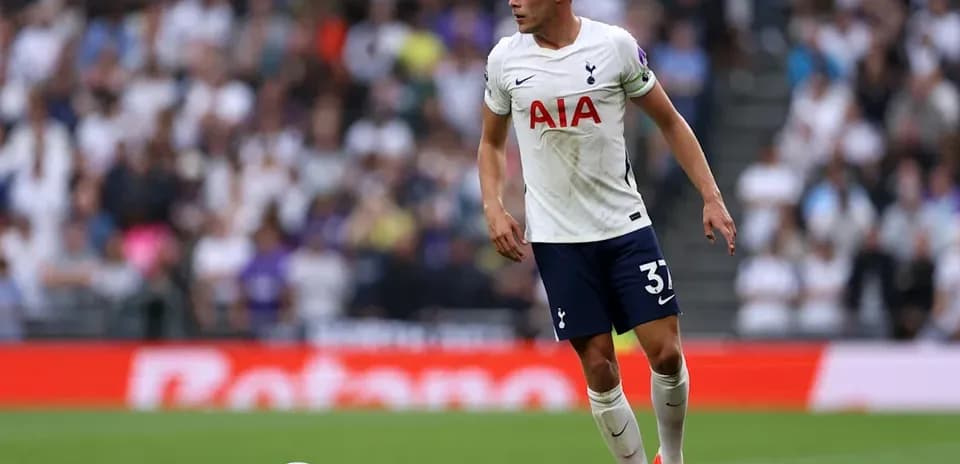 Tottenham player on the pitch during match