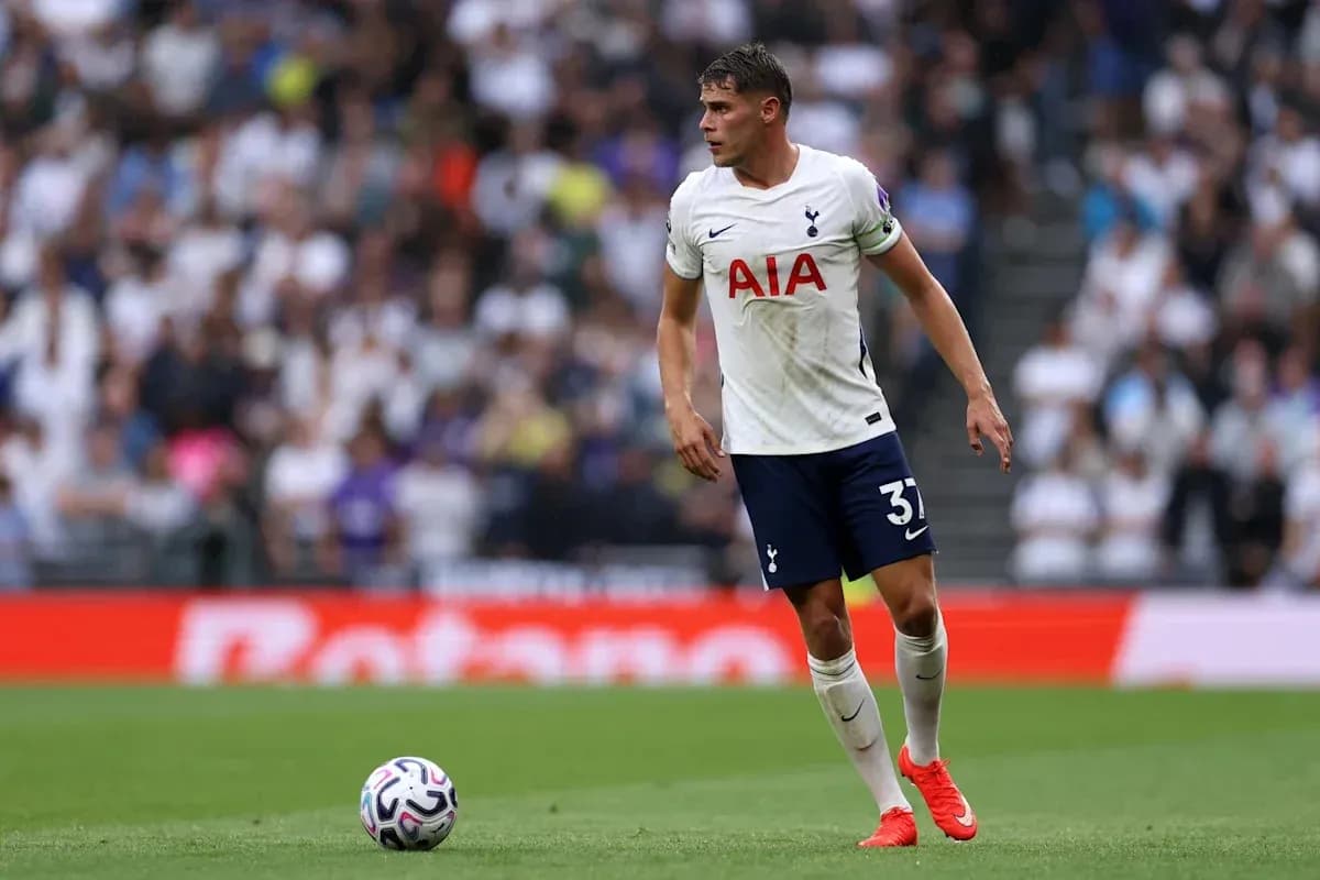 Tottenham player on the pitch during match