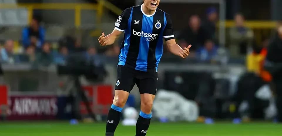 Player celebrating during a UEFA Champions League match