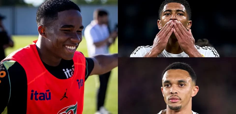 Three football players during training and match moments