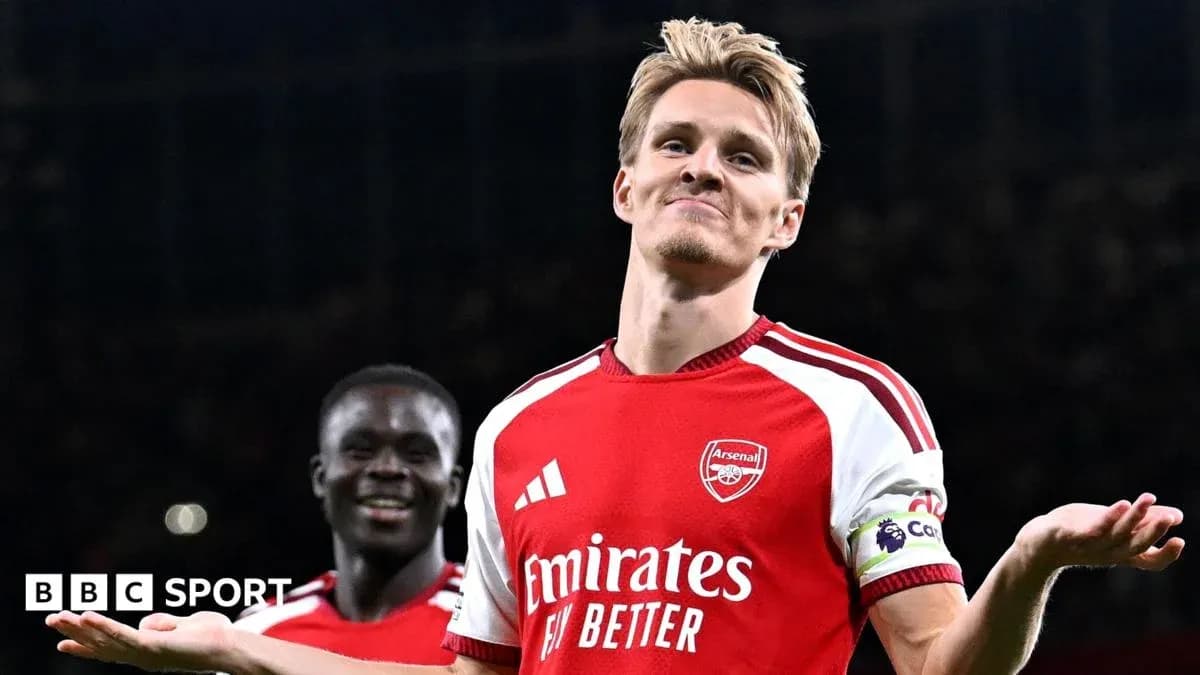 Arsenal player celebrating during a match