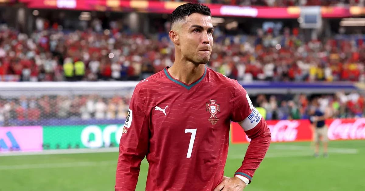 Cristiano Ronaldo in Portugal jersey on the pitch