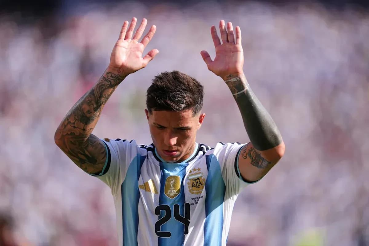 Player with raised hands during a match