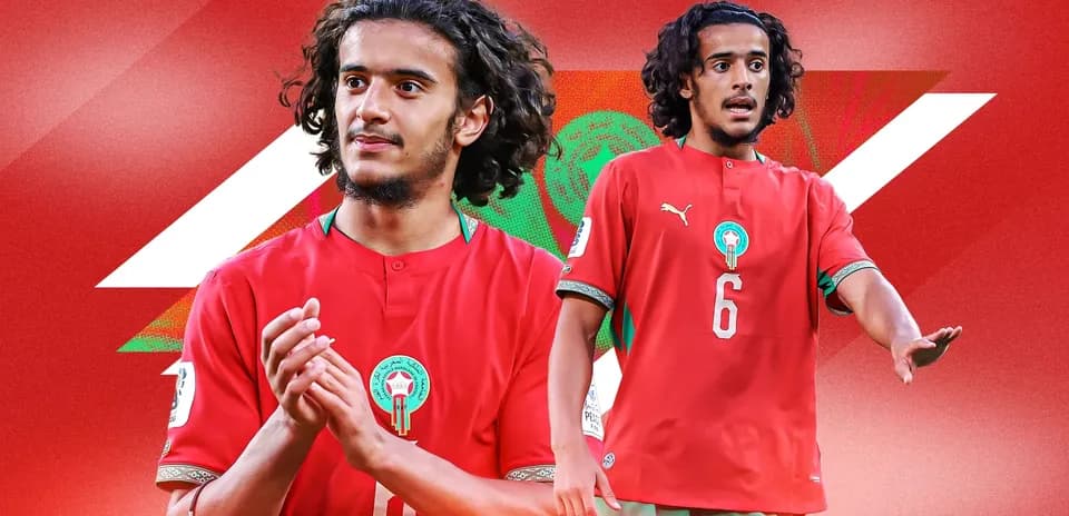 Player in Morocco jersey during promotional shoot