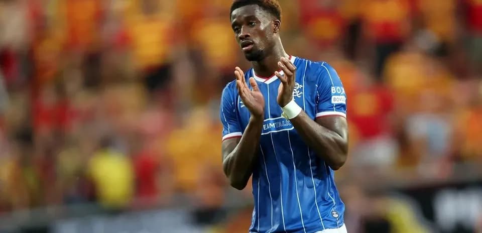 Rangers player applauding during Europa League match