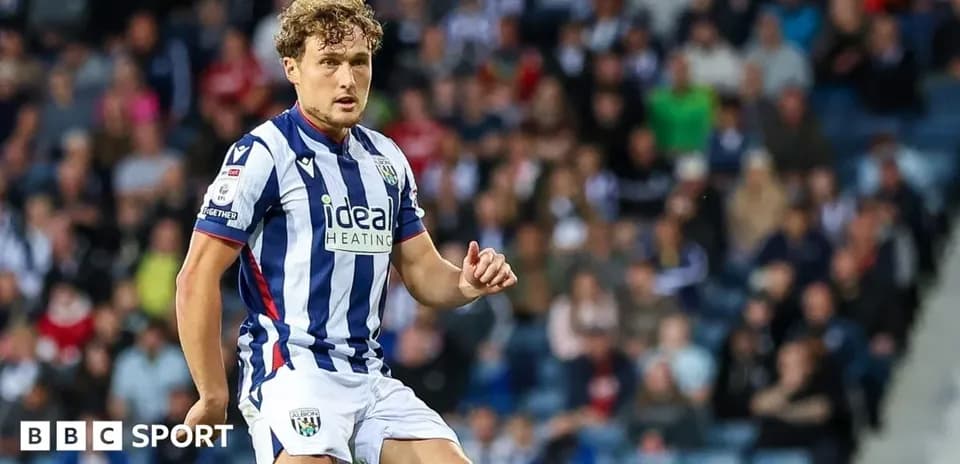 Player in striped West Bromwich Albion kit on pitch